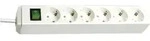 Eco-line Steckdosenleiste Mit Schalter 6-fach Wei&szlig; 1,5m H05vv-f 3g1,5