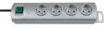 Brennenstuhl Primera-line 4-fach Silber 1,5m