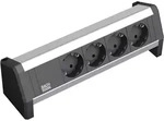 Bachmann - 339.1000 Steckdosenleiste 4fach Schwarz, Aluminium Schutzkontakt 1 St.