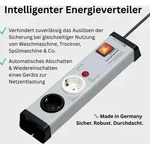 0218x00022301 Steckdosenleiste Mit Schalter 2fach Grau, Schwarz Schutzkontakt 1 St. -