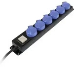 As Schwabe 38606 Steckdosenleiste Mit Schalter 6fach Schwarz, Blau Schutzkontakt 1
