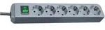 1159540015 Steckdosenleiste Mit Schalter 6fach Silber Schutzkontakt 1 St. -