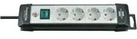 Brennenstuhl - Premium-line Steckdosenleiste 4-fach Schwarz/lichtgrau 5m H05vv-f
