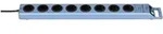 1153340338 &Uuml;berspannungsschutz-steckdosenleiste 8fach Blau (metallic) Schutzkontakt