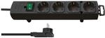 1153100100 Steckdosenleiste Mit Schalter 4fach Schwarz Flachstecker 1 St. -