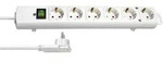 1153320100 Steckdosenleiste Mit Schalter 6fach Wei&szlig; Flachstecker 1 St. -