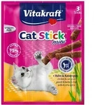 Vitakraft - Katzensnack Cat-stick Mini Huhn & Katzengras - 3 X 6g