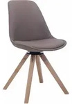 Besucherstuhl Troyes Drehbar Stoff Square Taupe Natura