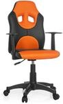 Kinderschreibtischstuhl / Kinderstuhl Kid Game Al Schwarz/orange Hjh Office