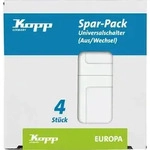 Europa &ndash; Profi-pack: 4 Universalschalter (aus-/wechsel), Farbe: Arktiswei&szlig; -