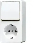 Jung Schuko&reg; Steckdose 16 A 250 V Mit Schalter Universal Aus-wechsel 10 Ax 250 V ,