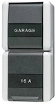 Steckdosenkombination Ap Wechs Grau Wg 800 876 Naw Ip44 Gl&auml;nzend - Jung