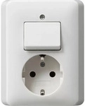 Steckdosenkombination Up Wechs Reinwei&szlig; Standard 55 017603 Ip20 Gl&auml;nzend - Gira
