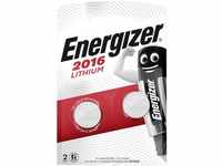 Energizer CR2016 Lithium-Batterie, Blister mit 2 Stück.