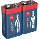 Ansmann - 2x Alkaline 9v Block Batterie &ndash; E-block 6lr61 Mn1604 (2 St&uuml;ck)