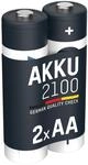 Ansmann - Akku Aa Mignon 2100mah 1,2v - Aufladbare Aa Batterien Maxe, 2 St&uuml;ck