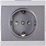 Schutzkontakt-steckdose Malta, Silber-anthrazit, 923450087 - Kopp