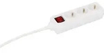 Unitec Steckdosenleiste Mehrfachstecker 3-fach Mit Schalter 1,4 M, Weiss