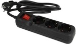 Kopp - 129715009 Steckdosenleiste Mit Schalter 3fach Schwarz Schutzkontakt 1 St.