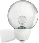 Esylux - Al Monza/garda Sensorleuchte 77w Hv-halogenlampe Wei&szlig; Matt Glas Klar