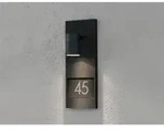 Konstsmide - Gro&szlig;e Hausnummernleuchte Modena, Au&szlig;enwandleuchte Downlight, Schwarz
