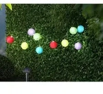 Solarbetriebene Led Outdoor Lichterkette Mit 10 Bunten Lampions, L&auml;nge 3 Meter