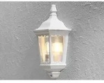 Au&szlig;enwandleuchte Firenze Halbschale, E27, Aluminium Wei&szlig;, H&ouml;he 44 Cm