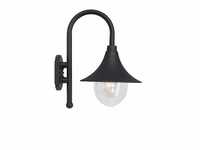 Lampe Berna Außenwandleuchte schwarz 1x A60, E27, 60W, geeignet für Normallampen