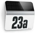 Steinel - Led Solarleuchte Xsolar Lh-n Silber Mit Hausnummer Und D&auml;mmerungssensor