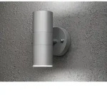 Konstsmide - Moderne Up-down Au&szlig;enwandleuchte Modena, H&ouml;he 17cm, Aluminium Grau