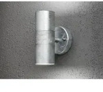 Moderne Up-down Au&szlig;enwandleuchte Modena, H&ouml;he 17cm Aus Stahl, Silber