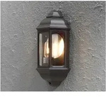 Konstsmide - Au&szlig;en Wandlaterne Cagliari, Halbschale Im Landhausstil, Schwarz, H&ouml;he