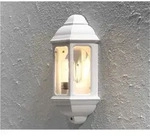 Konstsmide - Au&szlig;en Wandlaterne Cagliari, Halbschale Im Landhausstil, Wei&szlig;, H&ouml;he