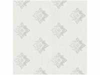 Ornament Textiltapete weiß grau Elegante Tapete mit Muster edel ideal für...