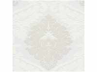 A.s.creations - Barock Tapete in Weiß Grau | Glitzer Vliestapete mit Ornament...