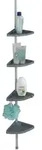 Teleskop Duschecke Easy Silber, Mit 4 Ablagen, Silber Matt, Aluminium Silber,