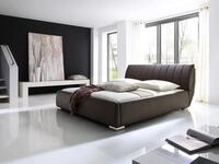 Meise M&ouml;bel Stauraumbett Bern 160x200 Cm Bettkasten & Lattenrost Kunstleder Braun 