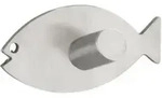 Wenko - Wandhaken Fish Edelstahl, Chrom, 2er-set Handtuchhaken