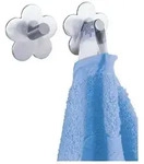 Wenko - Wandhaken Fiore Edelstahl Matt, Chrom, 2er-set Handtuchhaken