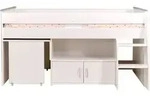 Parisot Hochbett Mit Schreibtisch & Stauraum - 90 X 200 Cm - Wei&szlig; - Marcelle