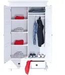 Danz Kleiderschrank 2-trg. Mit 2 Schubladen Breite 116 Cm, H&ouml;he 199 Cm Weiss.