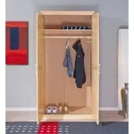 Mehrzweckschrank Kleiderschrank 2 T&uuml;ren - Eiche Braun 95x190h Cm