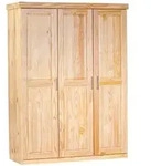 Dreit&uuml;riger Kleiderschrank, Eichenfarbe, 140 X 190 X 55 Cm.