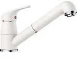 Daras S - K&uuml;chenarmatur, Mit Ausziehbarem Anschluss, Wei&szlig; 517735 - Blanco