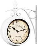 Monzana Wanduhr Vintage Quarzuhrwerke Mit Beidseitigem Ziffernblatt Doppelseitige