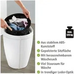 Wenko - Hocker Candy Black In Lederoptik - Badhocker, Mit Abnehmbarem W&auml;schesack
