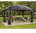 Pavillon Moreno 10x14, Anthrazit, 298 X 423 X 283 Cm (l X B X H), Aluminium - Sojag