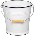 Mm_unverified_brand - Eimer 10 L 27cm &Oslash;29cm Emailliert Wei&szlig;