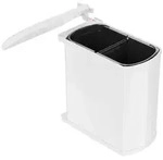 Abfallsammler Duo 8 L/8 L Wei&szlig; Hailo 3416001