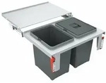 Franke - Abfalltrennsysteme - Abfalleimer Garbo 60-2, Eingebaut 121.0284.027